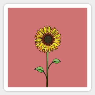 Cartoon a beautiful sunflower Sticker